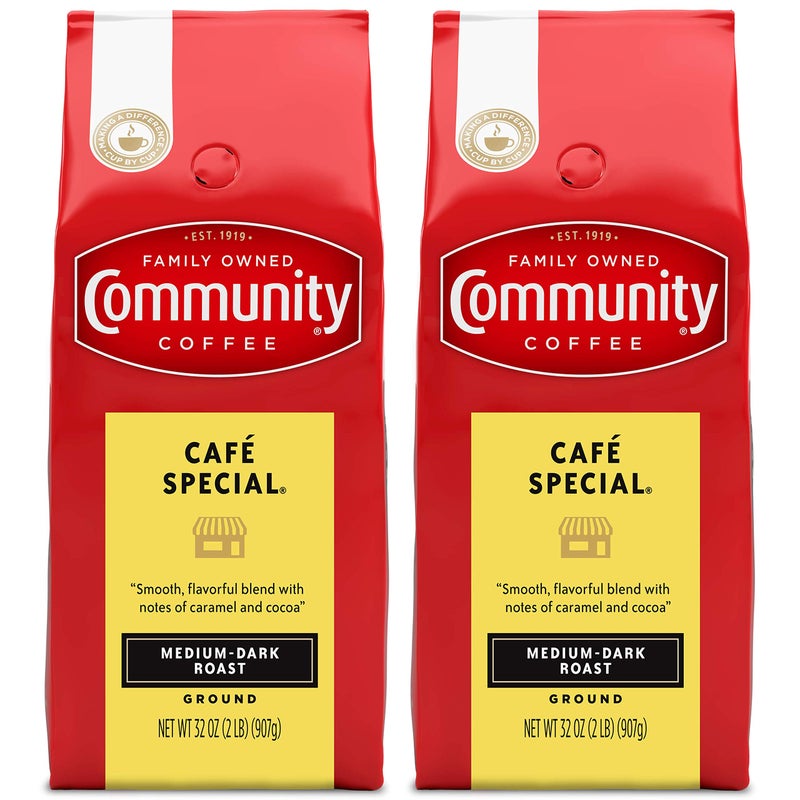 Community Coffee Cafe Special Ground Coffee, Medium Dark Roast, 64 Ounces (32 Ounce Bag-Pack of 2) - Image 1